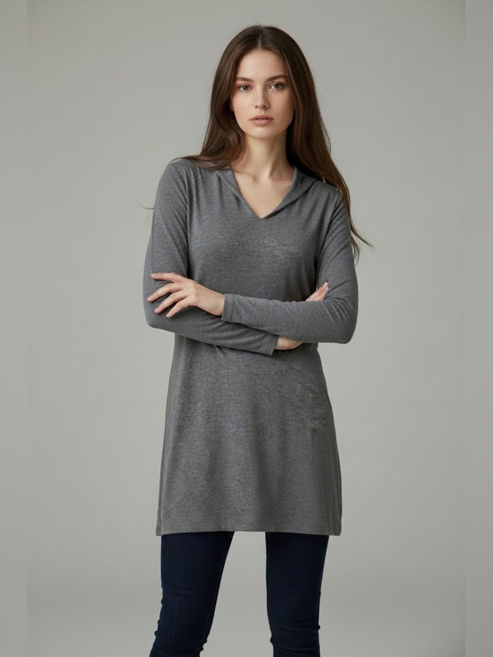 Calypso St. Barth Micro-modal V-Neck Long Sleeve Tunic